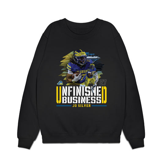Delaware - NCAA Football : Jo Silver - Unfinished Business Premium Crewneck Sweatshirt-0