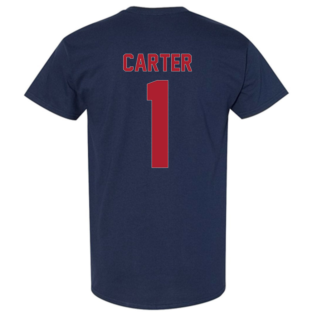 Liberty - NCAA Men's Basketball : Zander Carter - Vintage Shersey T-Shirt-1