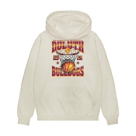 UMN Duluth - NCAA Men's Basketball : Kole Hanson - Vintage Premium Hooded Sweatshirt-0