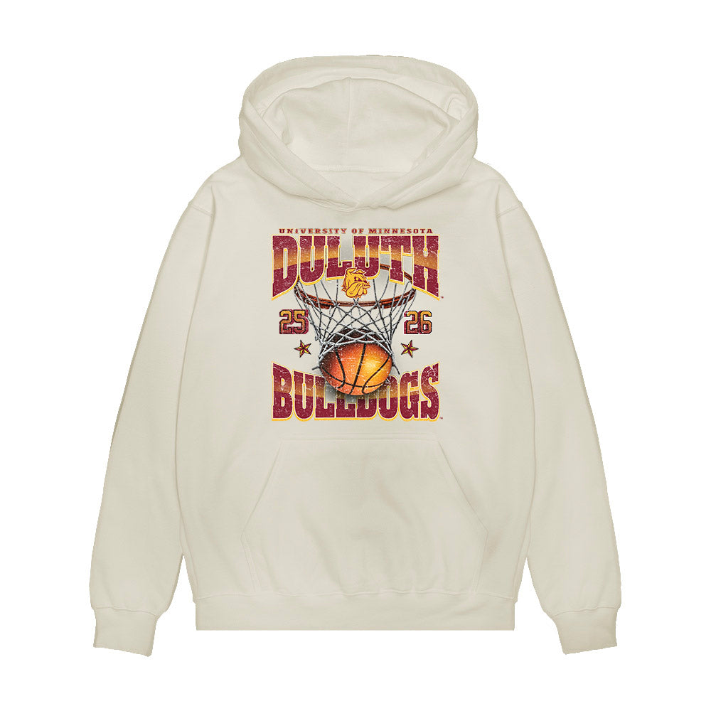 UMN Duluth - NCAA Men's Basketball : Billy DeMars - Vintage Premium Hooded Sweatshirt-0