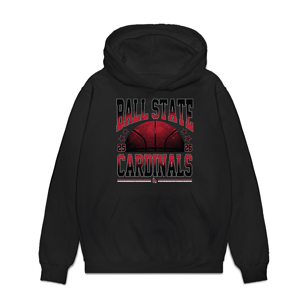 Ball State - NCAA Men's Basketball : Preston Copeland - Vintage Premium Hooded Sweatshirt-0
