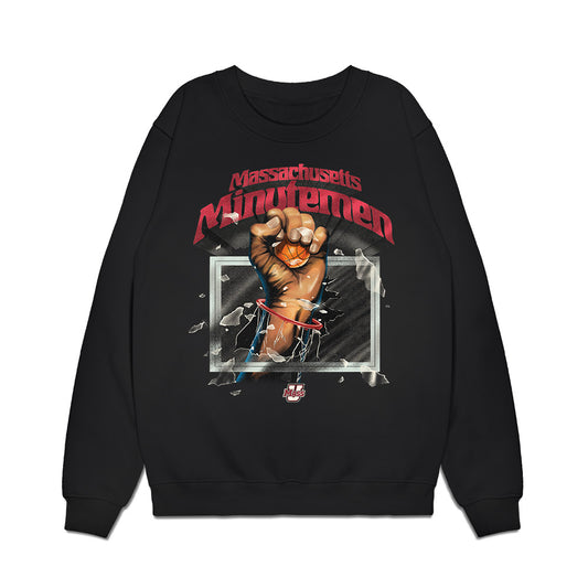 UMass - NCAA Men's Basketball : Josh Engel - Vintage Basketball Shersey Premium Crewneck Sweatshirt-0