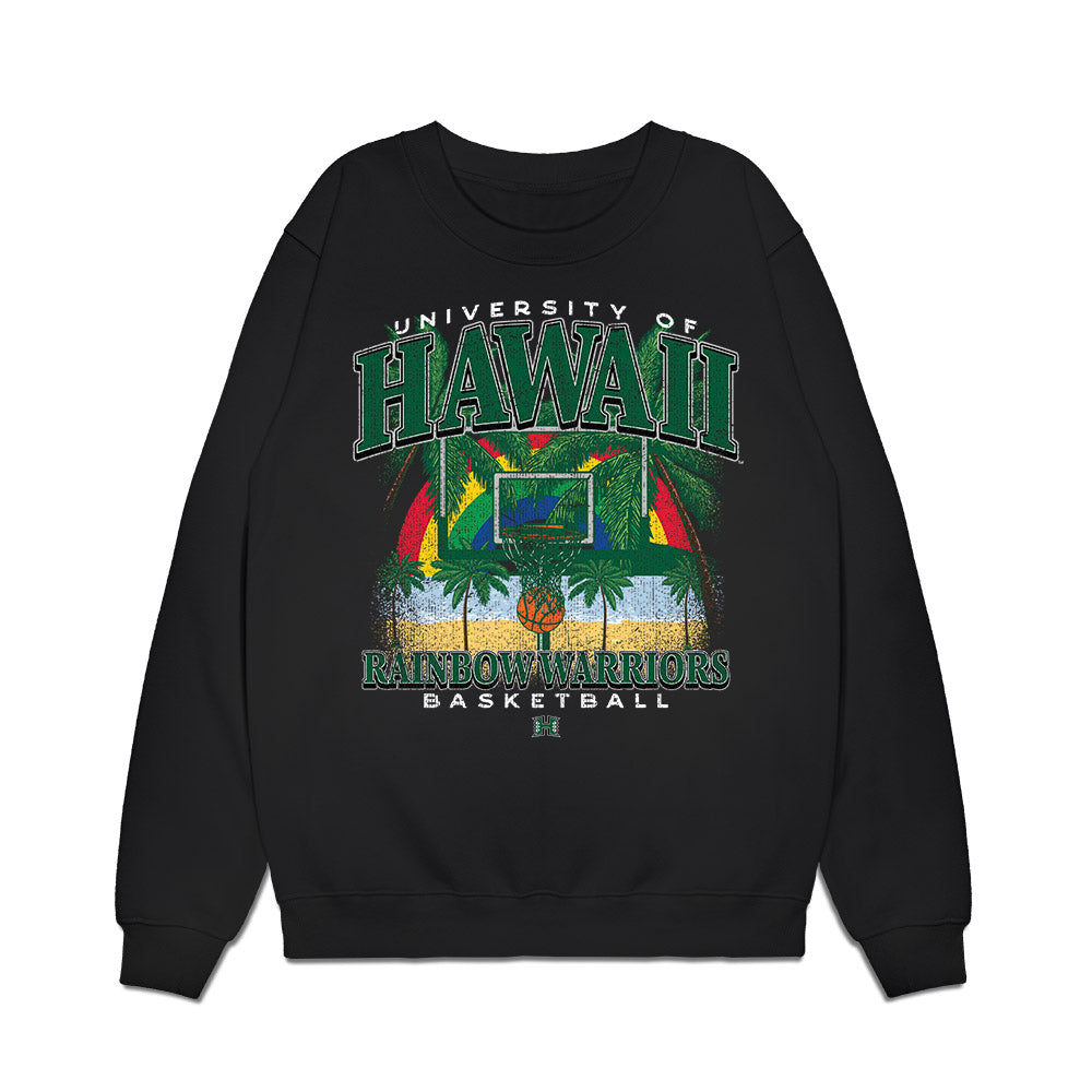 Hawaii - NCAA Men's Basketball : AJ Economou - Vintage Shersey Premium Crewneck Sweatshirt-0