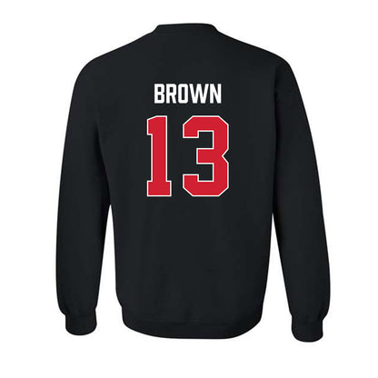 MSUM - NCAA Men's Basketball : Timaris Brown - Vintage Shersey Crewneck Sweatshirt-1