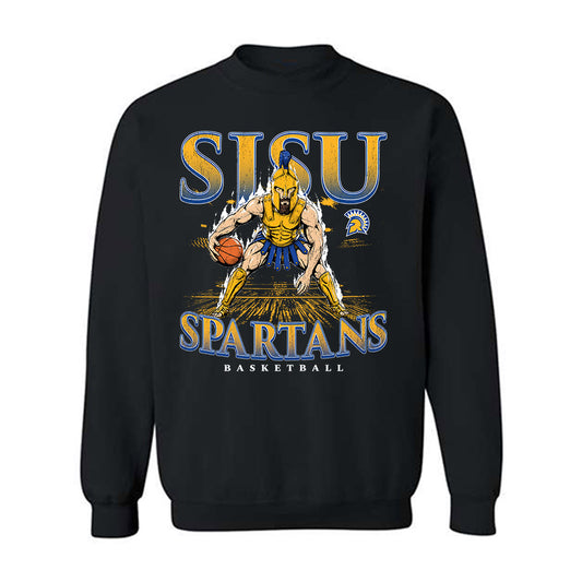 SJSU - NCAA Men's Basketball : Adrian Myers - Vintage Shersey Crewneck Sweatshirt-0