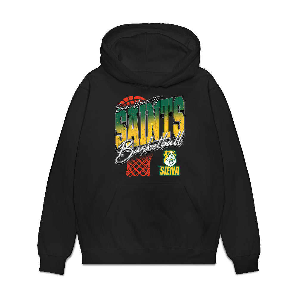 Siena - NCAA Men's Basketball : Francis Folefac - Vintage Premium Hooded Sweatshirt-0