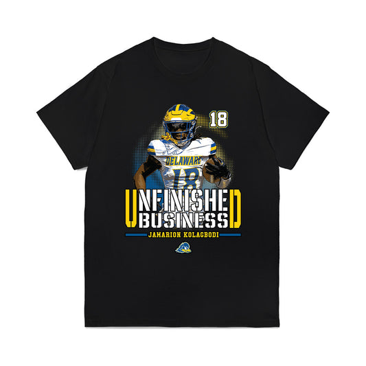 Delaware - NCAA Football : Jamarion Kolagbodi - Unfinished Business Comfort Colors T-Shirt-0