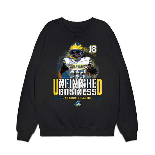 Delaware - NCAA Football : Jamarion Kolagbodi - Unfinished Business Premium Crewneck Sweatshirt-0
