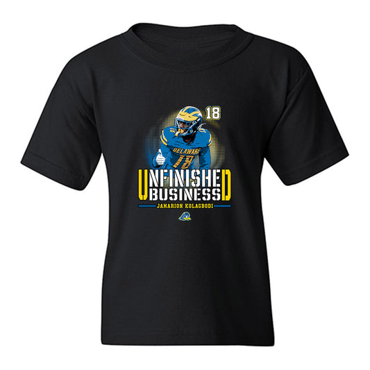 Delaware - NCAA Football : Jamarion Kolagbodi - Unfinished Business Youth T-Shirt-0