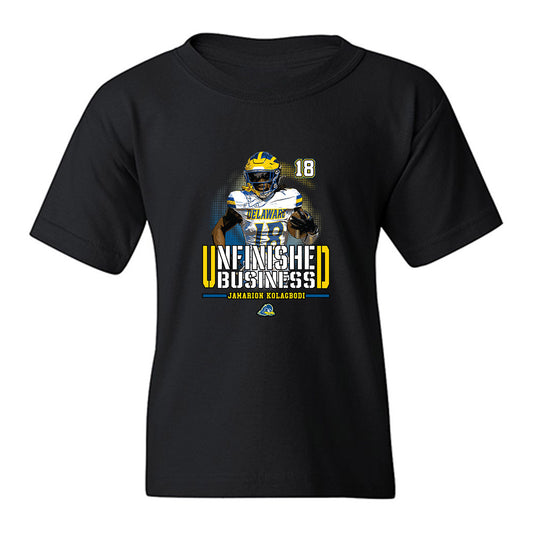 Delaware - NCAA Football : Jamarion Kolagbodi - Unfinished Business Youth T-Shirt-0