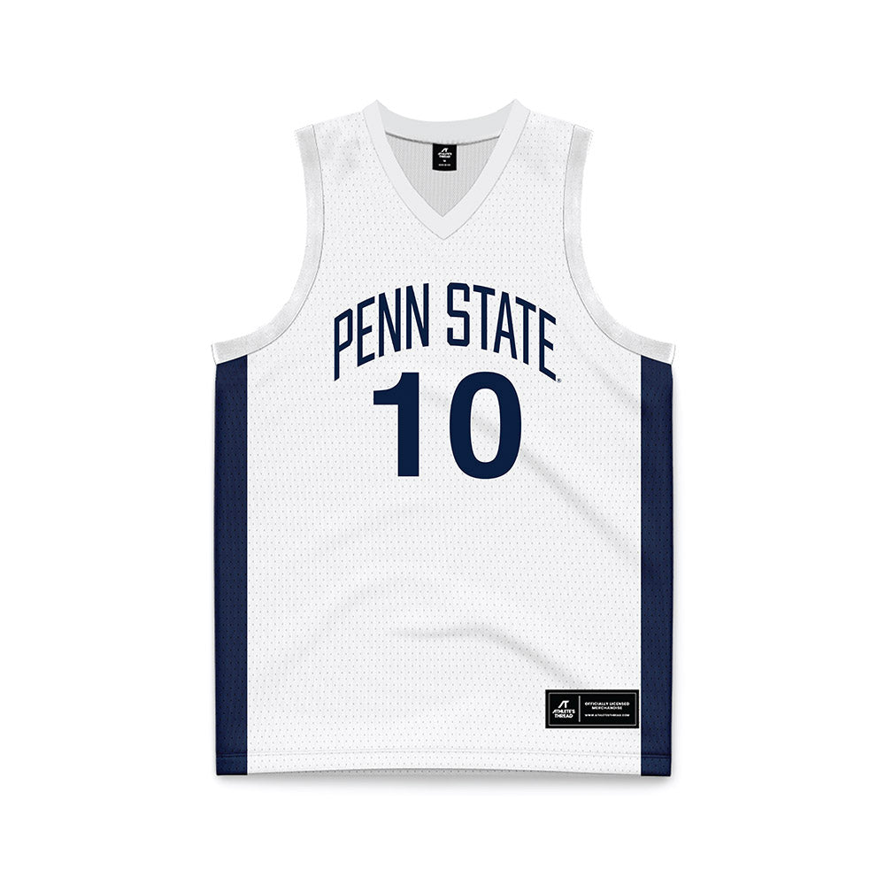 Penn State - NCAA Men's Basketball : Josh Reed - White Basketball Jersey-0