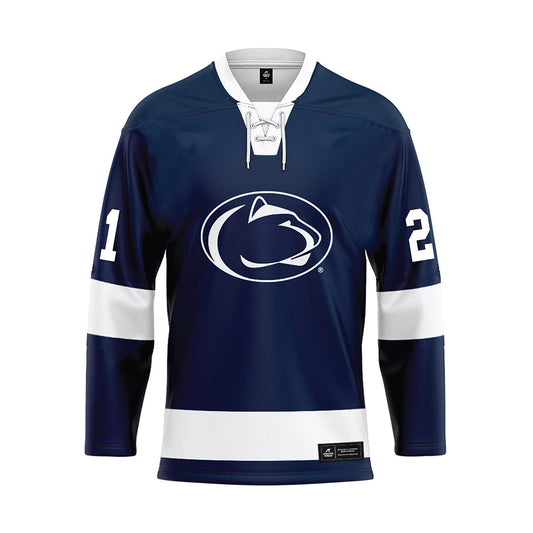 Penn State - NCAA Men's Ice Hockey : Braedon Ford - Navy Hockey Jersey-0