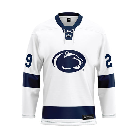 Penn State - NCAA Men's Ice Hockey : Reese Laubach - White Hockey Jersey-0