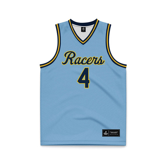 Murray State - NCAA Men's Basketball : Tristian Ford - Light Blue Basketball Jersey-0