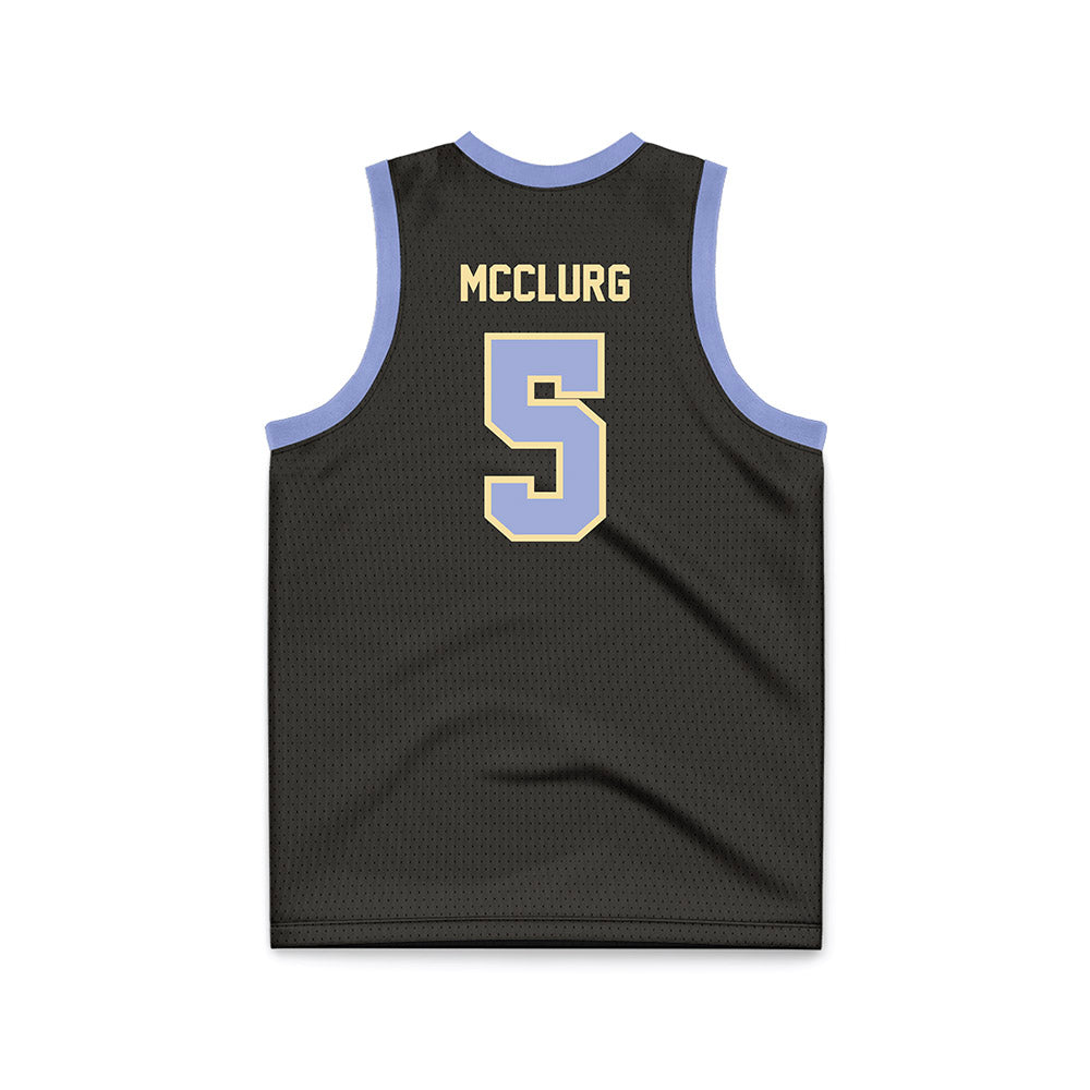 Longwood - NCAA Men's Basketball : Kadin McClurg - Black Basketball Jersey-1