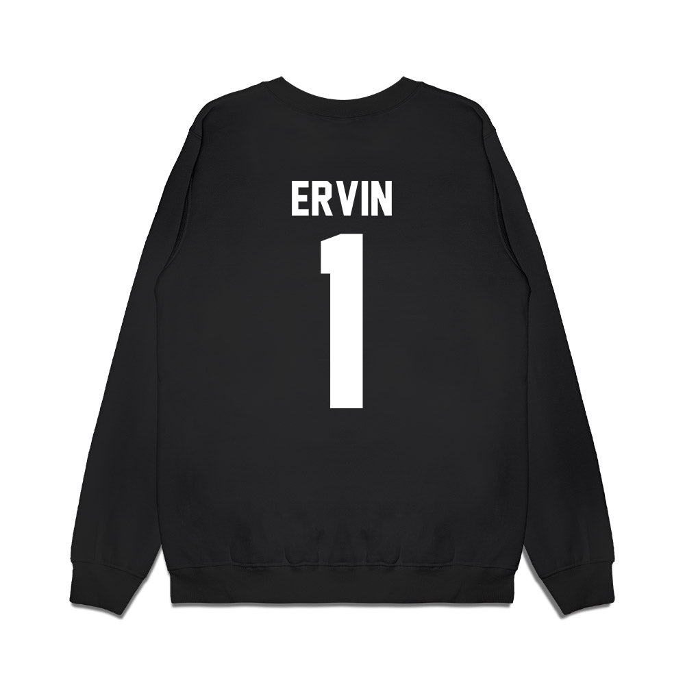 Furman - NCAA Women's Basketball : Alyssa Ervin - Vintage Basketball Premium Crewneck Sweatshirt-1