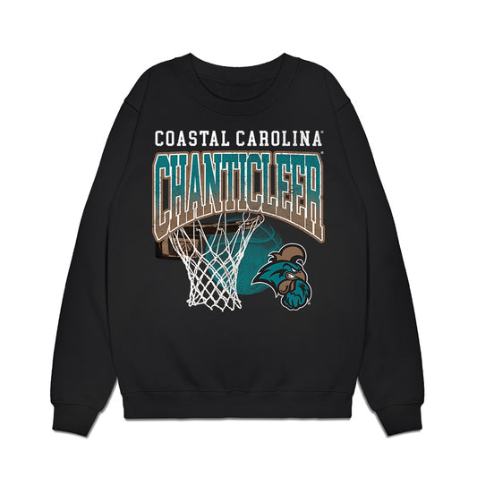 Coastal Carolina - NCAA Women's Basketball : DYanis Jimenez - Vintage Basketball Premium Crewneck Sweatshirt-0