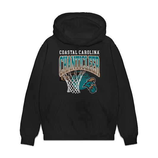 Coastal Carolina - NCAA Women's Basketball : Olivia Klanac - Vintage Basketball Premium Hooded Sweatshirt-0