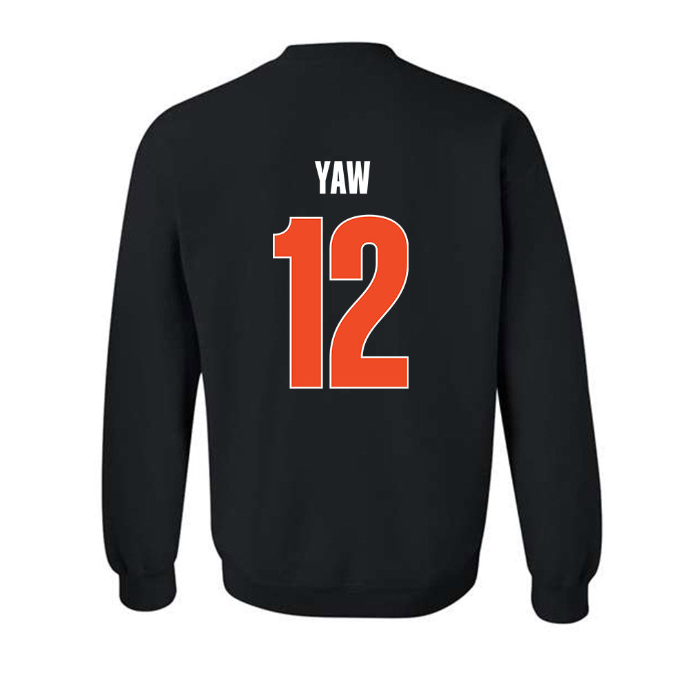 Campbell - NCAA Men's Basketball : Israel Yaw - Vintage Shersey Crewneck Sweatshirt-1