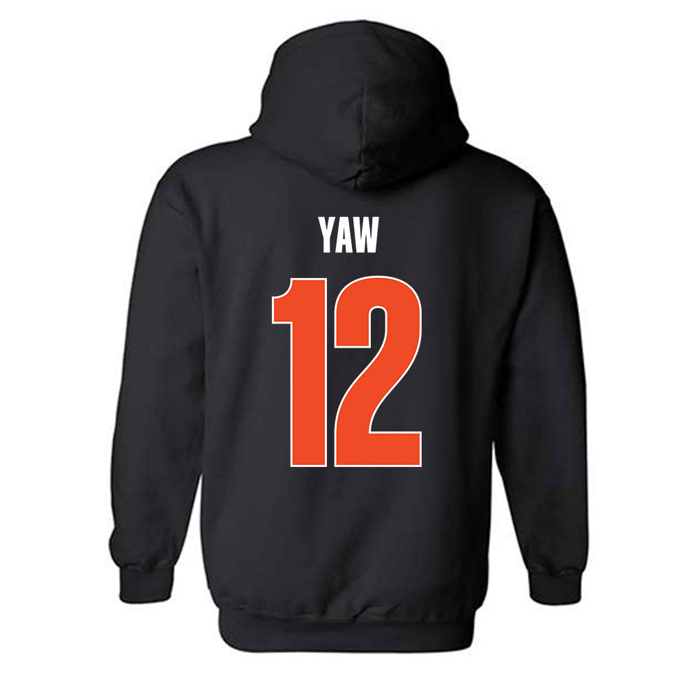 Campbell - NCAA Men's Basketball : Israel Yaw - Vintage Shersey Hooded Sweatshirt-1