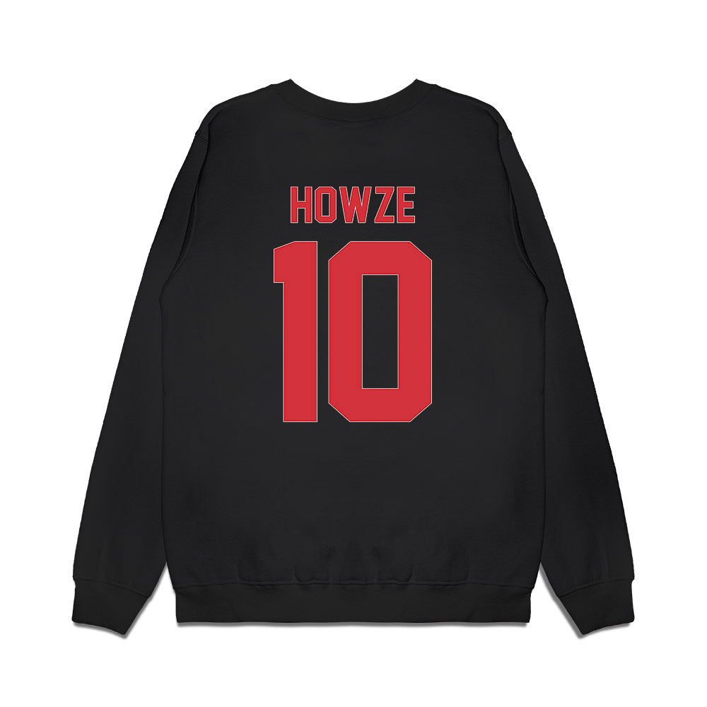LA Tech - NCAA Men's Basketball : Kylan Howze - Vintage Basketball Premium Crewneck Sweatshirt-1
