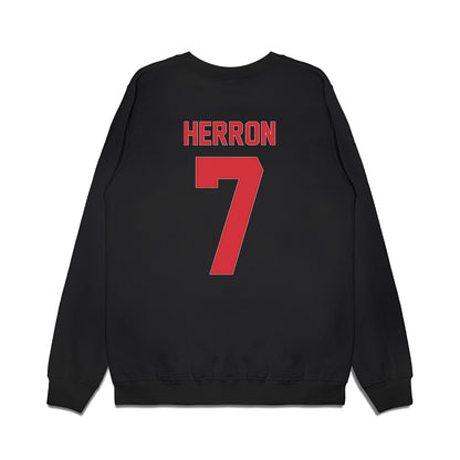 LA Tech - NCAA Men's Basketball : Sir issac Herron - Vintage Basketball Premium Crewneck Sweatshirt-1