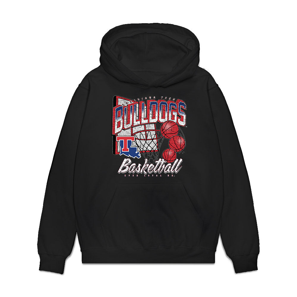 LA Tech - NCAA Men's Basketball : DJ Dudley - Vintage Basketball Premium Hooded Sweatshirt-0