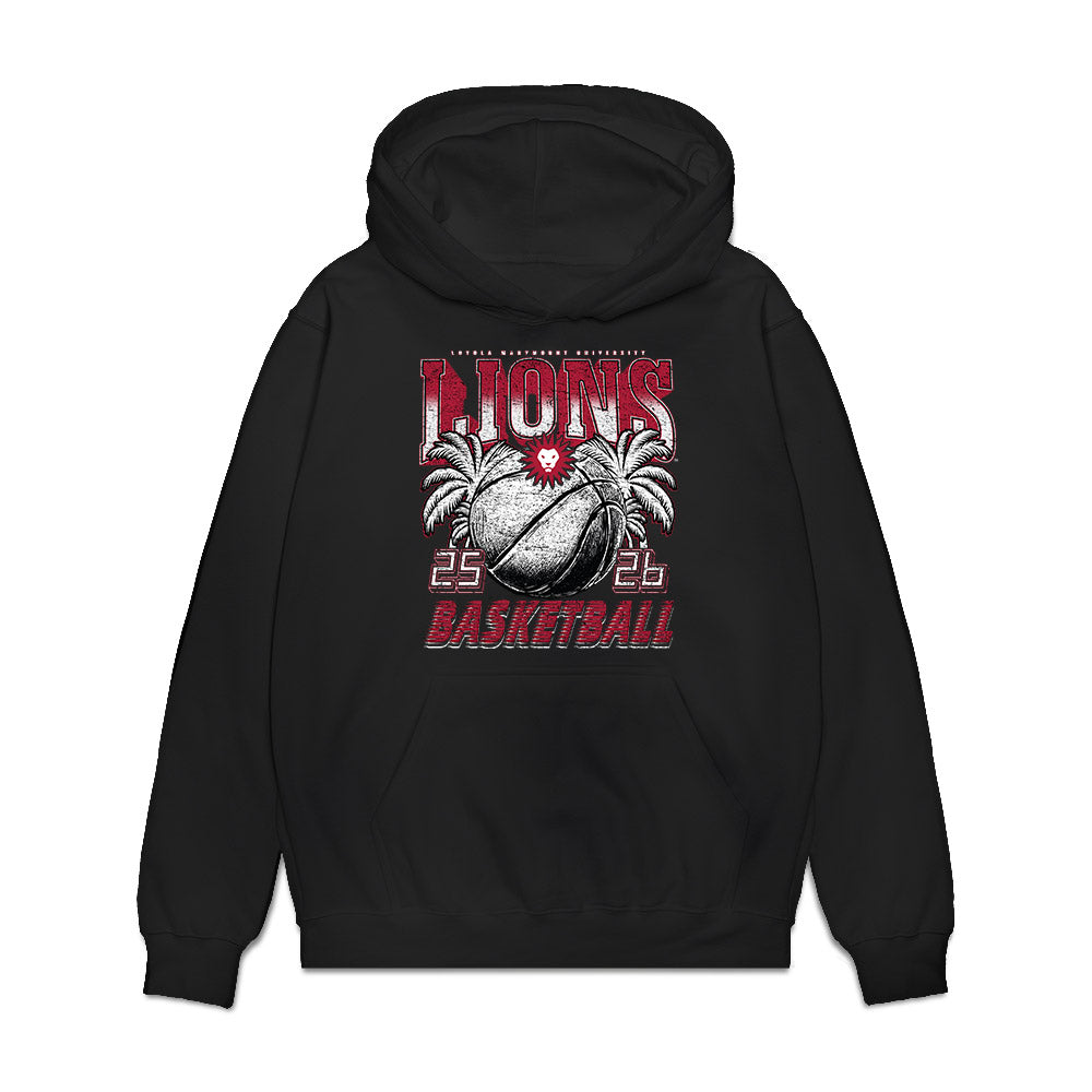 LMU - NCAA Men's Basketball : Cooper Smith - Vintage Premium Hooded Sweatshirt-0