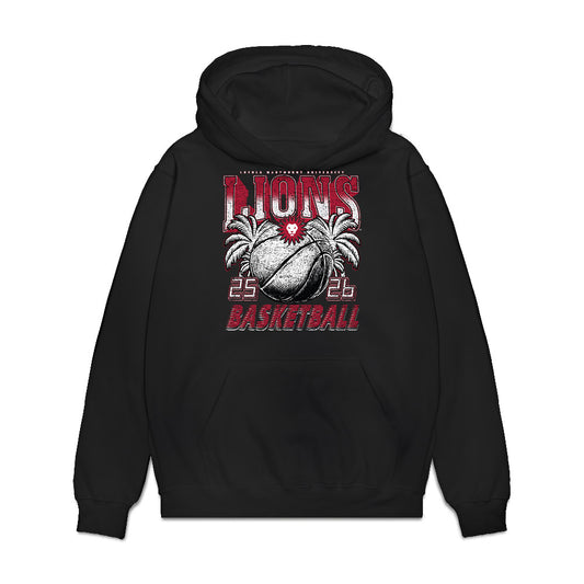 LMU - NCAA Women's Basketball : Allison Clarke - Vintage Premium Hooded Sweatshirt-0