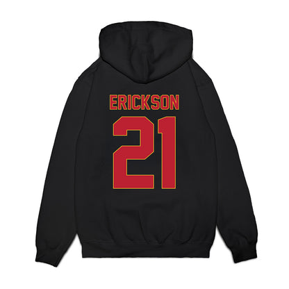 Ferris State - NCAA Men's Basketball : Ethan Erickson - Vintage Basketball Premium Hooded Sweatshirt-1