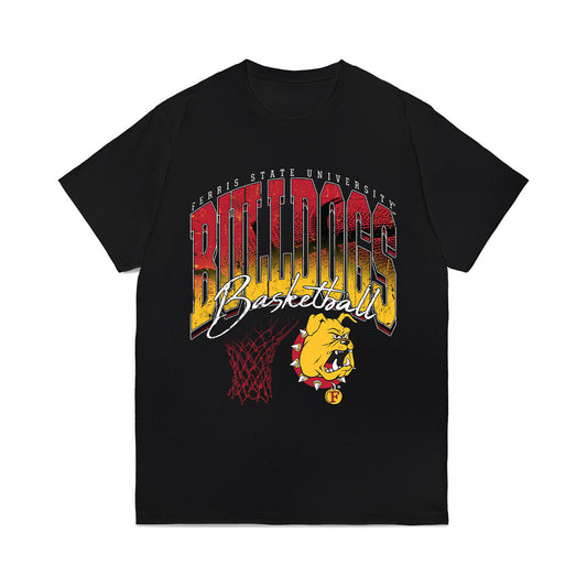 Ferris State - NCAA Men's Basketball : Jorden Brooks - Vintage Basketball Comfort Colors T-Shirt-0
