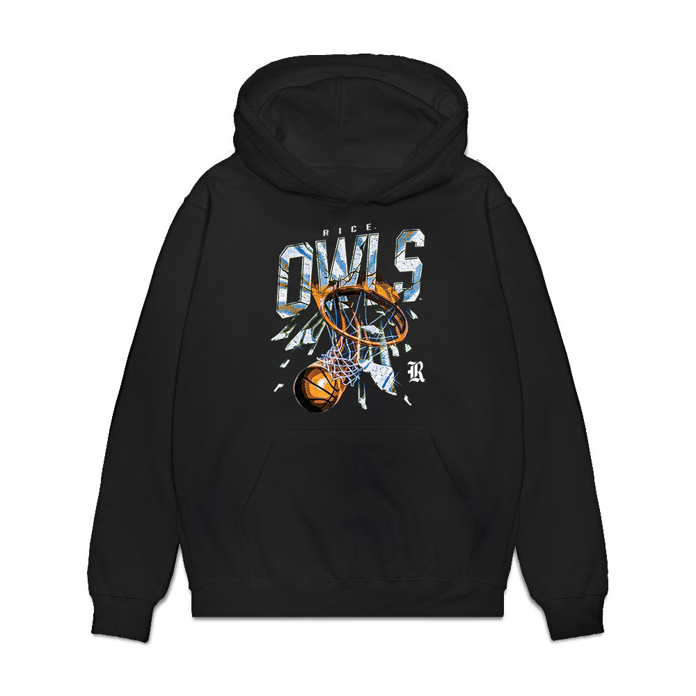 Rice - NCAA Women's Basketball : Mylee Guinn - Vintage Basketball Premium Hooded Sweatshirt-0