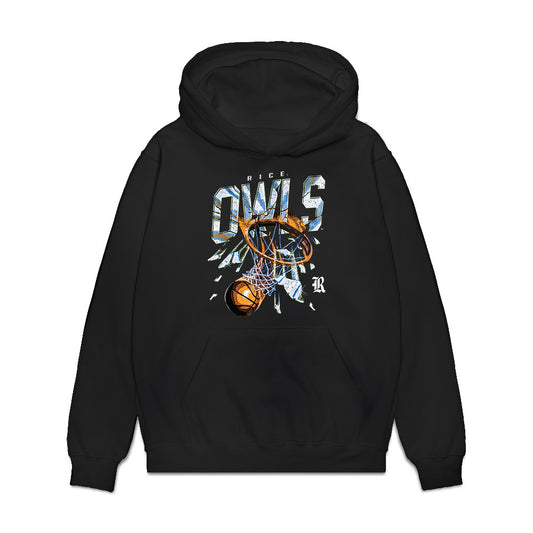 Rice - NCAA Women's Basketball : Jill Twiehaus - Vintage Basketball Premium Hooded Sweatshirt-0