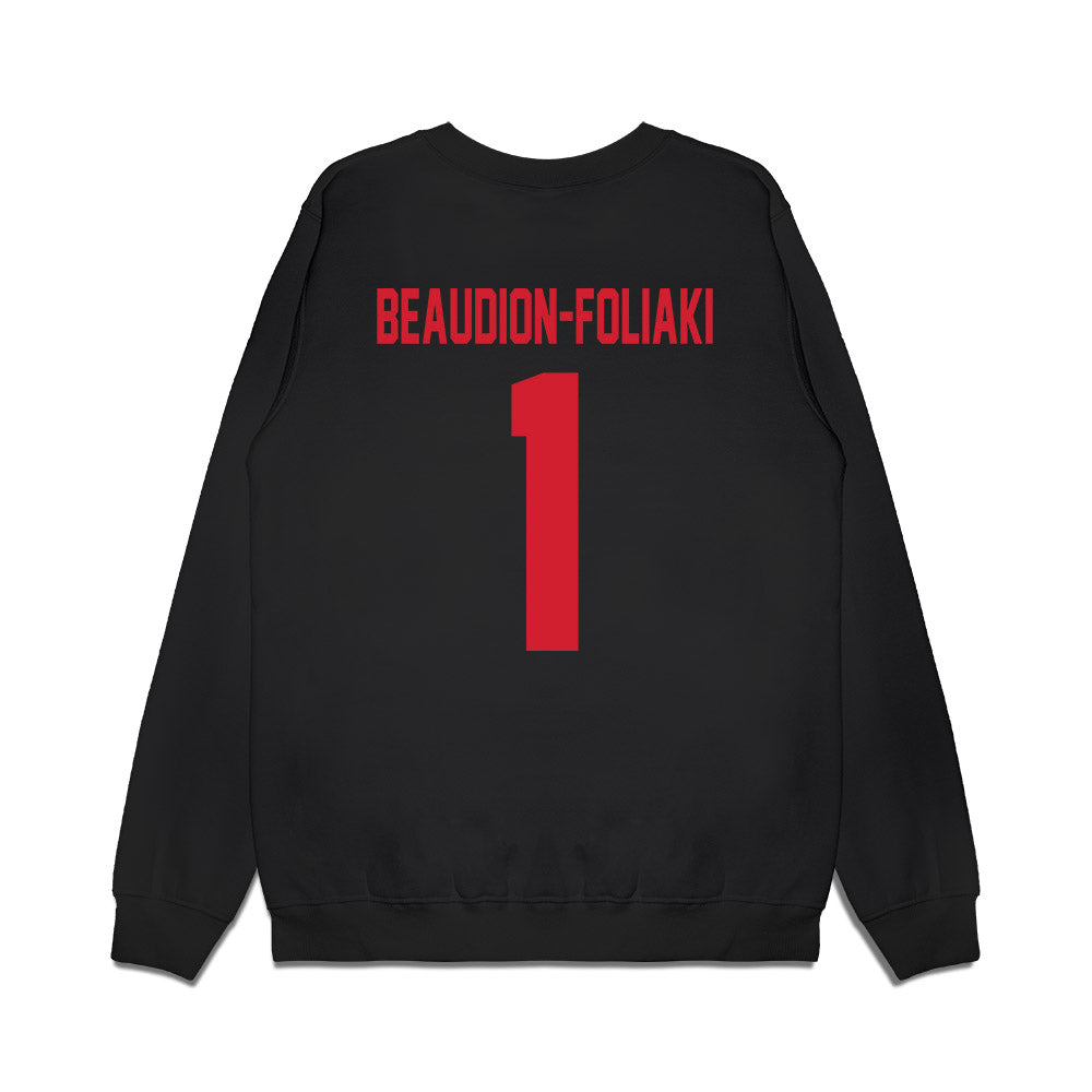Northeastern - NCAA Women's Basketball : Kailee Beaudion-Foliaki - Vintage Basketball Premium Crewneck Sweatshirt-1