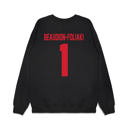 Northeastern - NCAA Women's Basketball : Kailee Beaudion-Foliaki - Vintage Basketball Premium Crewneck Sweatshirt-1