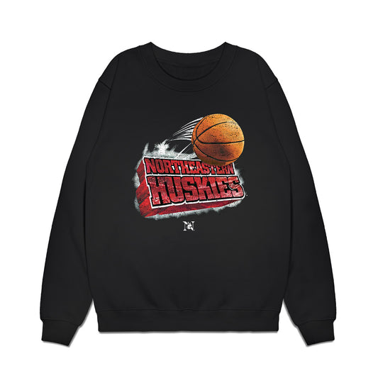 Northeastern - NCAA Men's Basketball : Miles Newton - Vintage Basketball Premium Crewneck Sweatshirt-0