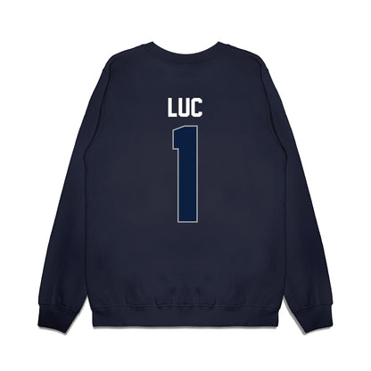 Longwood - NCAA Men's Basketball : Kyrell Luc - Vintage Premium Crewneck Sweatshirt-1