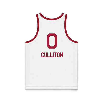 Oklahoma - NCAA Women's Basketball : Beatrice Culliton - White Basketball Jersey-1