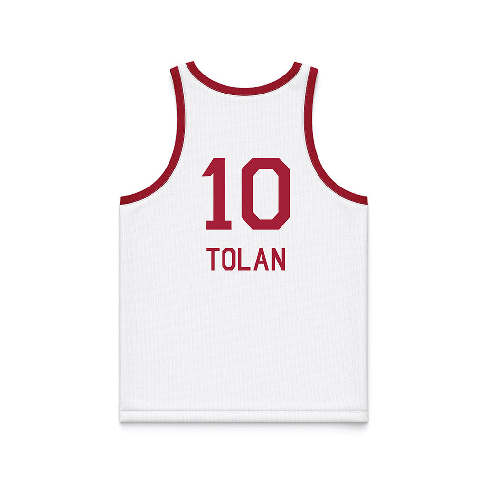 Oklahoma - NCAA Women's Basketball : Emma Tolan - White Basketball Jersey-1