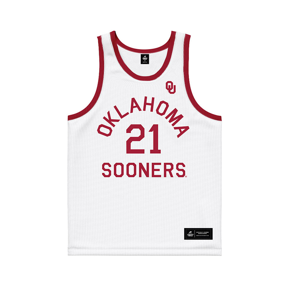 Oklahoma - NCAA Women's Basketball : Brooklyn Stewart - White Basketball Jersey-0