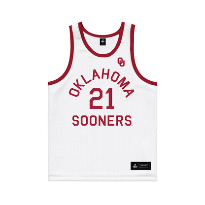 Oklahoma - NCAA Women's Basketball : Brooklyn Stewart - White Basketball Jersey-0