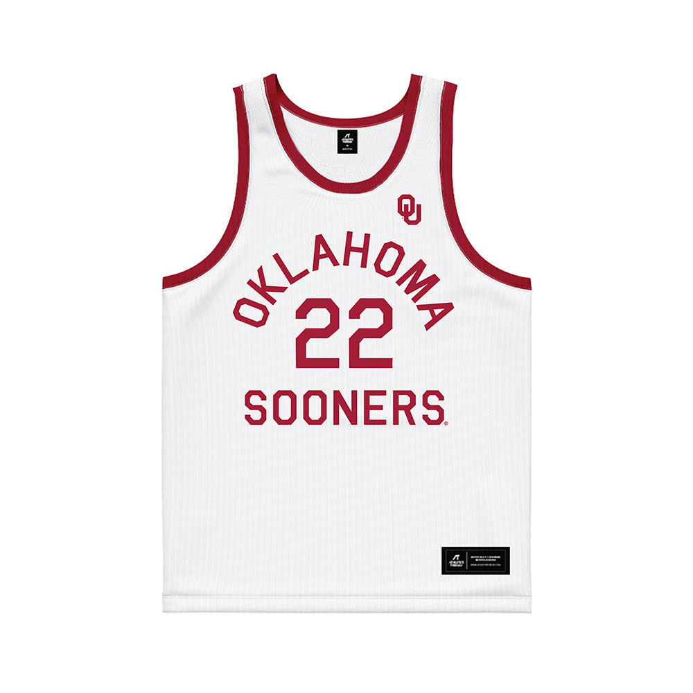 Oklahoma - NCAA Women's Basketball : Keziah Lofton - White Basketball Jersey-0