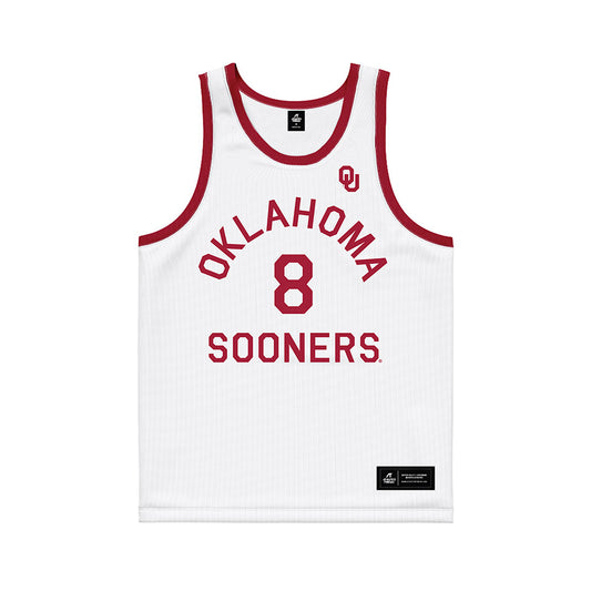 Oklahoma - NCAA Men's Basketball : Kai Rogers - White Basketball Jersey-0