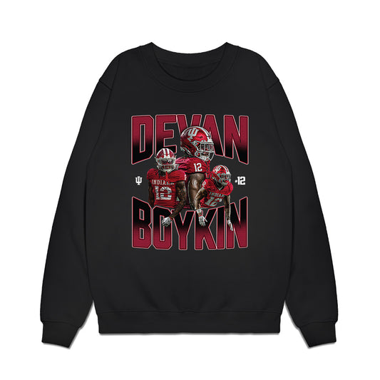Indiana - NCAA Football : Devan Boykin - Collage Premium Crewneck Sweatshirt-0
