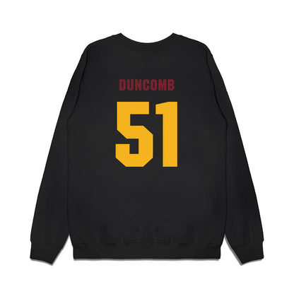 Winthrop - NCAA Men's Basketball : Logan Duncomb - Vintage Shersey Premium Crewneck Sweatshirt-1