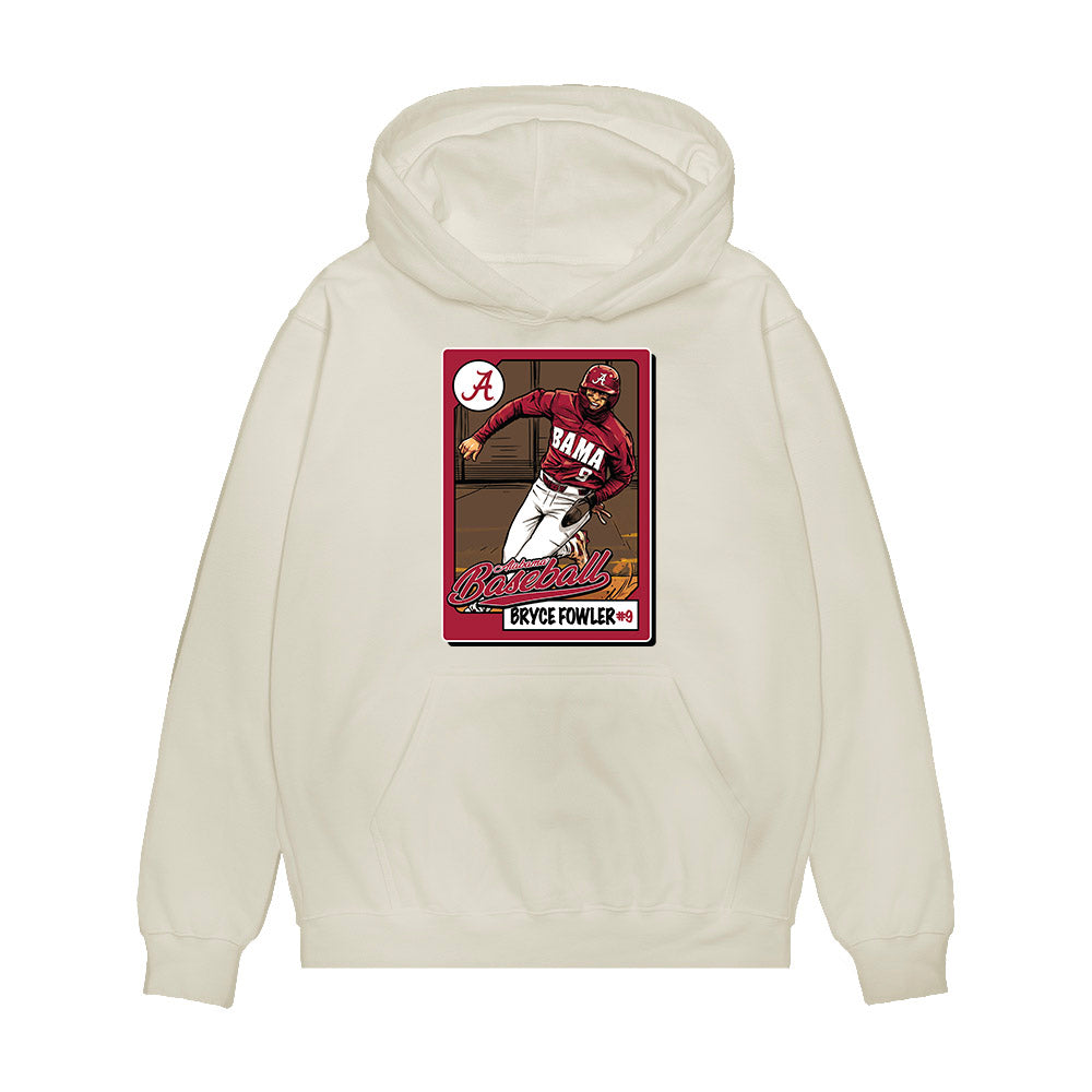 Alabama - NCAA Baseball : Bryce Fowler - Card Caricature Premium Hooded Sweatshirt-0