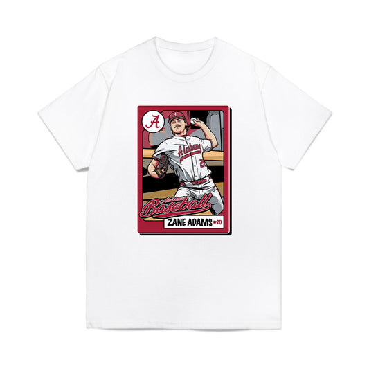 Alabama - NCAA Baseball : Zane Adams - Card Caricature Comfort Colors T-Shirt-0