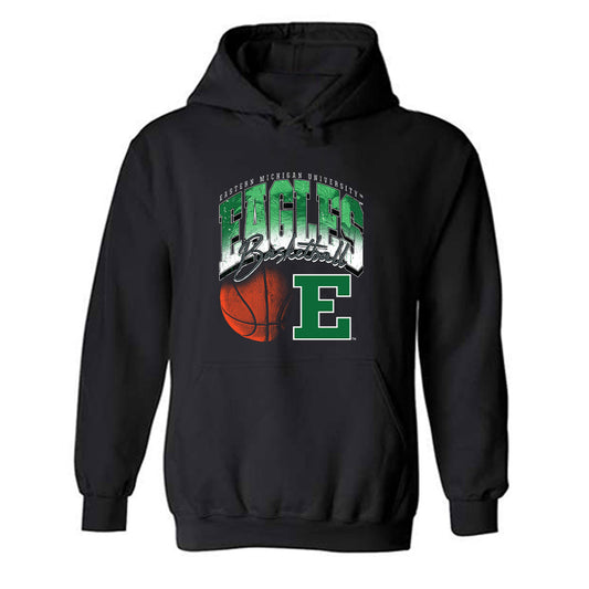 EMich - NCAA Women's Basketball : Ruby Brannon - Vintage Shersey Hooded Sweatshirt-0