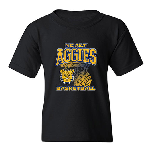 North Carolina A&T - NCAA Women's Basketball : Paris Locke - Vintage Basketball Shersey Youth T-Shirt-0