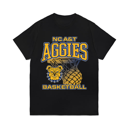 North Carolina A&T - NCAA Women's Basketball : Chaniya Clark - Vintage Basketball Shersey Comfort Colors T-Shirt-0